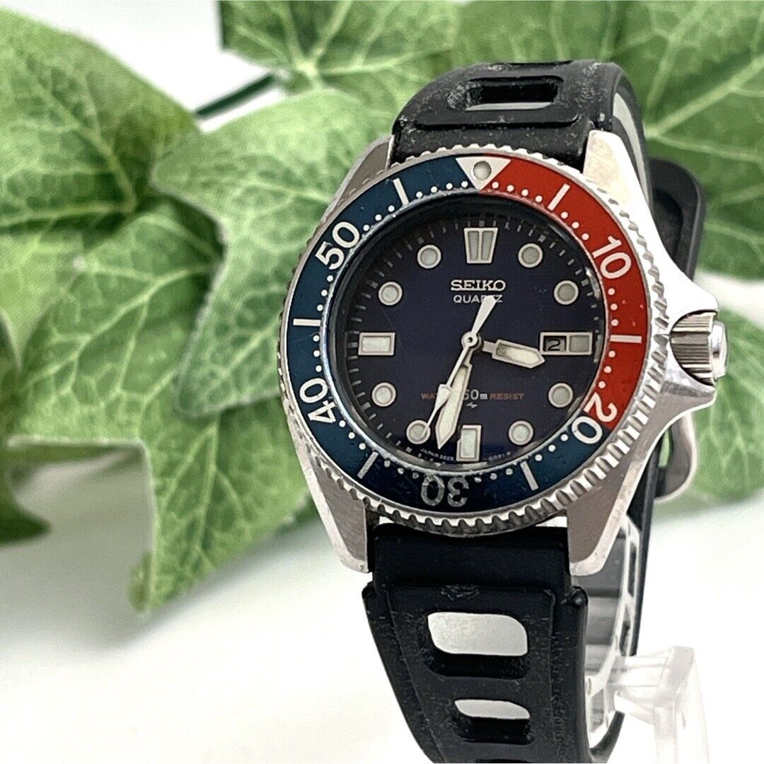 Seiko Pepsi Bezel Diver's Quartz 2625-001B 38mm Vintage Seiko Pepsi Bezel Diver's Quartz 2625-001B 38mm Vintage