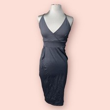 Leith Bodycon Nylon Spandex Dress Criss Cross Back Sz S