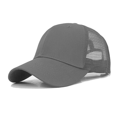 Mens Womens Trucker Hat Mesh Back Plain Solid Snapback Baseball Cap Blank Visor
