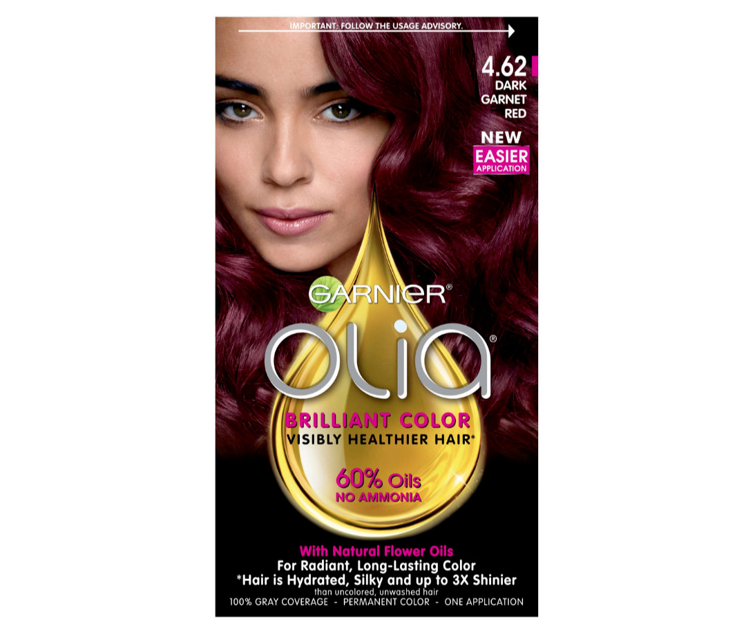 NEW Garnier Olia Brilliant Color Hair Dye 4.62 Dark Garnet Red