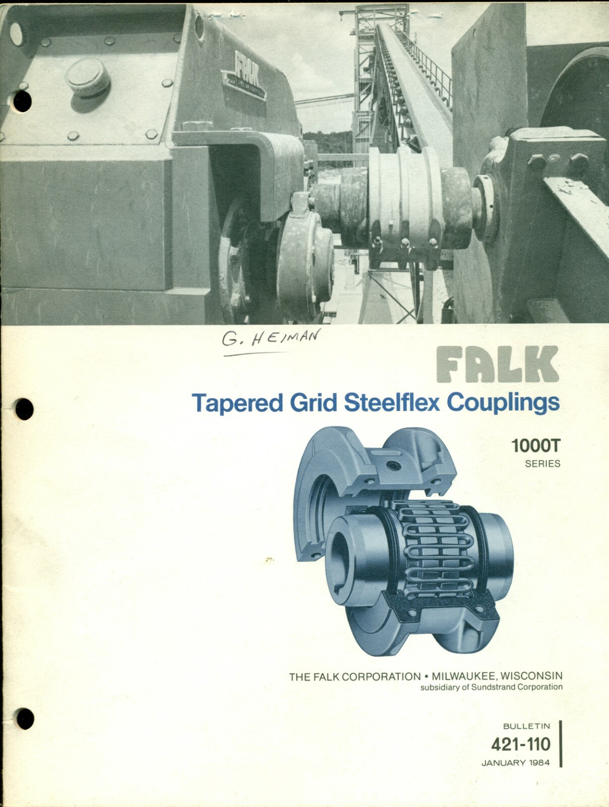 VINTAGE FALK 421-110 TAPERED GRID STEELFLEX 1000T COUPLING CATALOG JAN 1984  | eBay