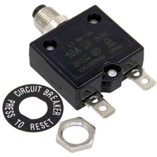 NEW 10 Amp Push Button Thermal Circuit Breaker 12-50V DC 125-250V Volt AC 10A