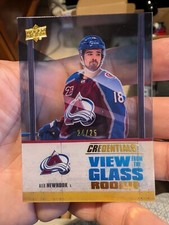 2021-22 UD Credentials View from the Glass Alex Newhook #VG-18 Rookie Gold 24/25