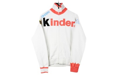 Vintage Kappa Kinder Sweatshirt Full Zip Size M big logo sport style retro 90s