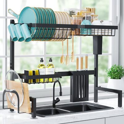 Escurridor De Platos Trastes Cubiertos Para Fregadero Acero Inoxidable Cocina
