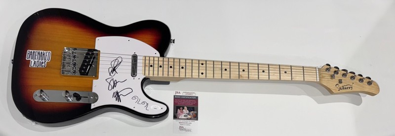THE BARENAKED LADIES SIGNED SUNBURST ELECTRIC GUITAR STEVEN PAGE ED JSA COA