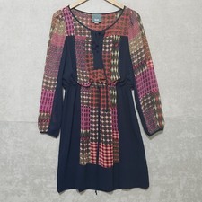 Maeve Anthropologie Dress Small Rosalie Peasant Short Blue Long Sleeve Lined