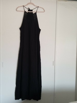black cotton maxi dress