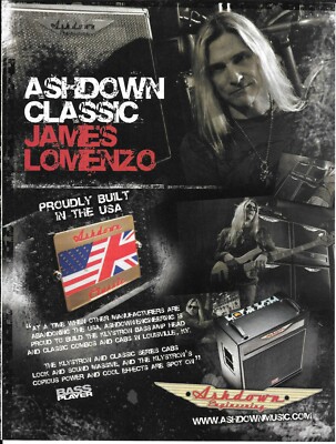 Ashdown Engineering - James Lomenzo of Megadeth  - 2008 Print Advertisement