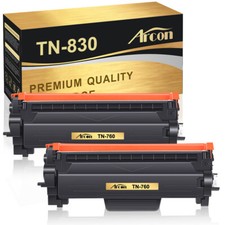 2PK TN830 TN-830 Toner Cartridge for Brother DCP-L2640DW HL-L2405W HL-L2400D