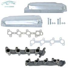 2 Left Right Exhaust Manifold W Gasket Kit For Dodge Ram 1500 Chrysler 4.7l