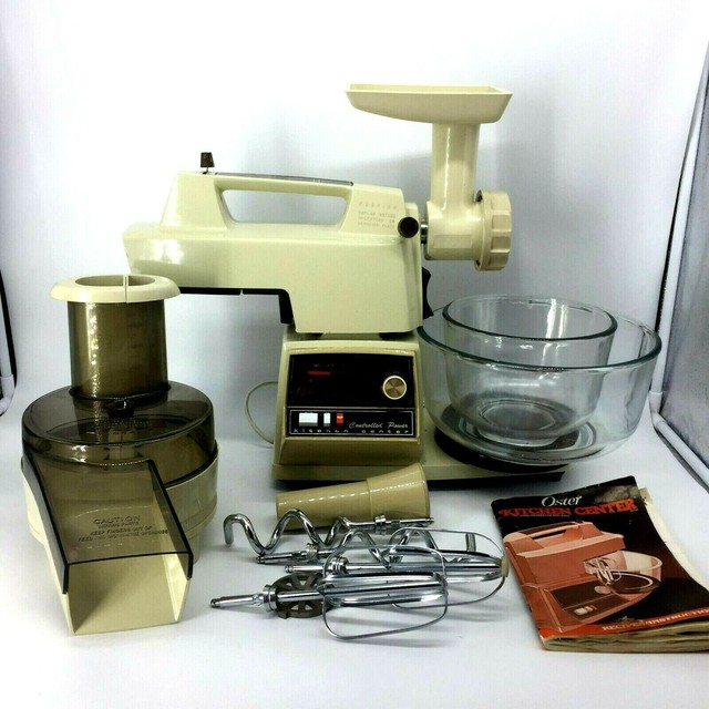 Vintage Oster Regency Kitchen Center Mixer, Meat Grinder, Shredder