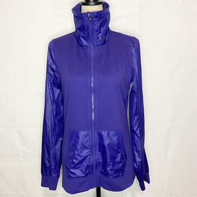 Under Armour Jacket All Season Gear Women's Medium Zip Fitted Blue Purple  Light
