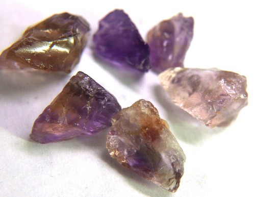 152.50 Ct Natural Uncut Rough Bolivia Ametrine Untreated Loose Gemstone 6 Pcs - Picture 4 of 4