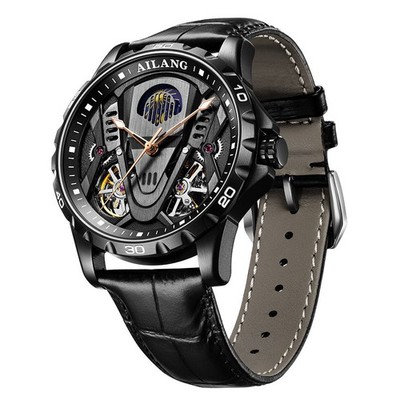 Men's Luxury high-end Double tourbillon Warship design Mechanical Watch gift