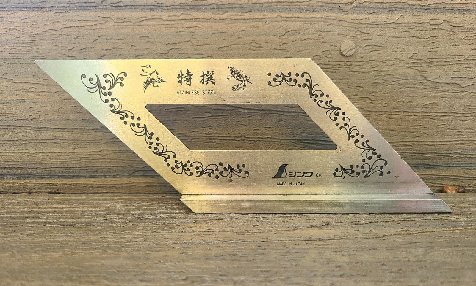 Vintage SHINWA 5F Steel 45 Degree Angle Mitre Square Woodworking Tool Japan