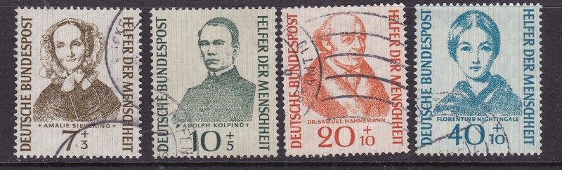 GERMANY    ^^^^^^1955  used   SEMI POSTAL  set   $43.50 @xx ga3827gee28