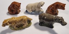 WADE WHIMSIES XL WHOPPAS mixed lot of 5. Brown bear, polar bear, tiger, hippo