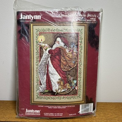 Janlynn Weihnachten Kreuzstich Santa's Wunschliste 13''X19'' Kit #09-67 versiegelt 1994