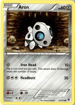 ARON 57/101 PLASMA BLAST POKEMON LP PLB