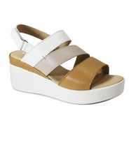 MELLUSO WALK 19147W white bianco scarpe donna sandali pelle strappo zeppa comfor