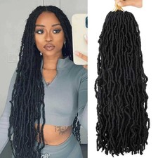 24 Inch Soft Locs Crochet Hair Pre Looped 6 Packs Faux Locs Crochet Braids Go...