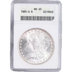 1885-O $1 Morgan Silver Dollar ~ ANACS MS 65 - Gen. 4 Old Soapbox Holder