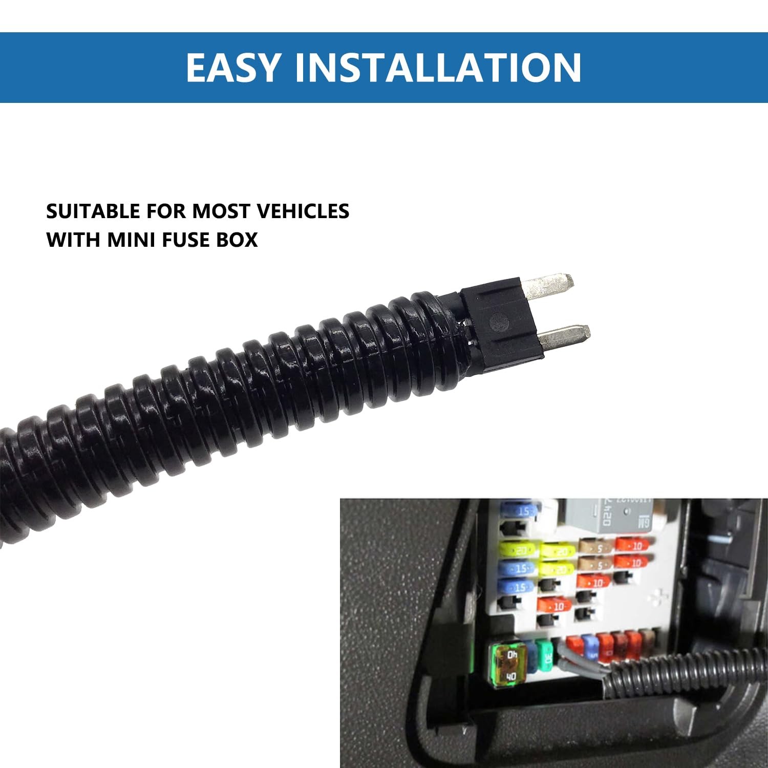 Universal Fuse Bypass Switch kit for ATM APM Mini-Fuse Towed Vehicles, Car Fu...