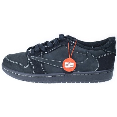 NIKE XTRAVIS SCOTT AIR JORDAN 1 LOW OG SP BLACK PHANTOM DM7866-001 CUT Used 4c87