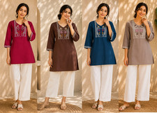 Premium Dabu Cotton Designer Kurti Cord Set Women's Office Wear Kurta Pant Set