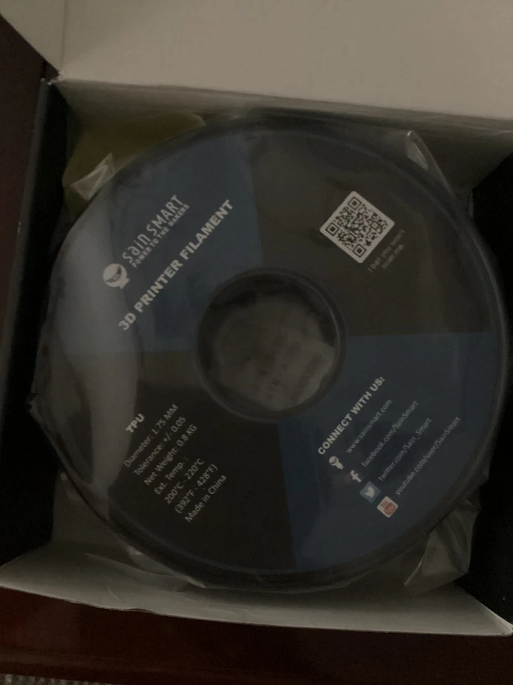 SainSmart 1.75mm Flexible TPU 3D Printer Filament 800g white - Image 3 of 4