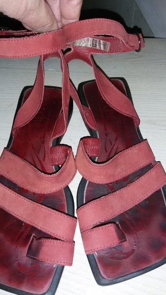 Women Arche Heels Red Suede 37
