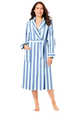 Dreams & Co. Plus Size Short Terry Robe