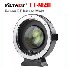Viltrox EF-M2II Speed Booster - Canon EF su M4/3, 0.71X, AF, aggiornamento firmware