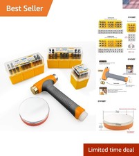Ultimate Jewelry Stamping Tools - Upper/Lowercase Punches and Steel Block Set