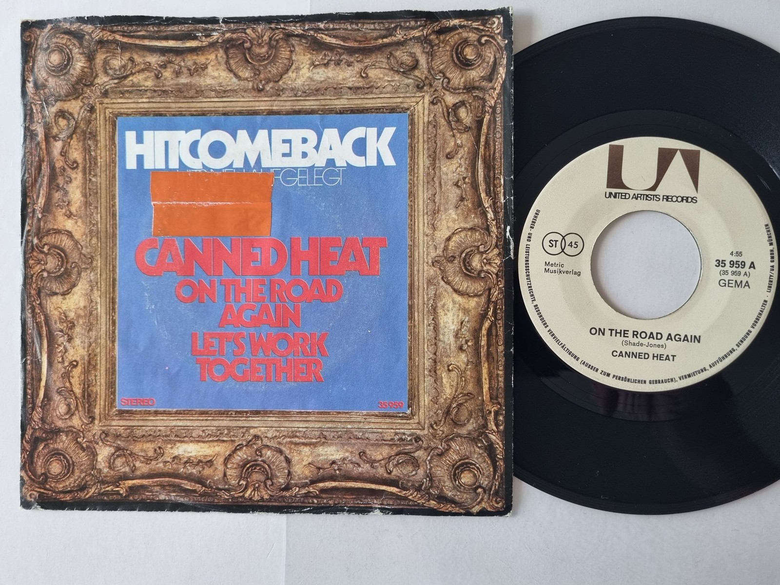 Canned Heat - On The Road Again/ Let's Work Together 7'' Vinyl Germany