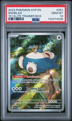 2023 POKEMON SVP EN-SV BLACK STAR PROMO 151 ELITE TRAINER BOX SNORLAX PSA 10