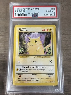 1999 pikachu pokemon card value Graded PSA Style 1999 1st Edition Pikachu Red Cheeks 58/102 Base Set P – OP  Proxies TCG main image 0