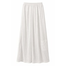 White Elegance 1030 Slip Skirt Maxi White Size S Polyester