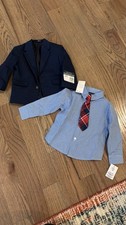 Nautica Toddler Boys Dress Shirt, Tie And Jacket Set 18 Months. NWT