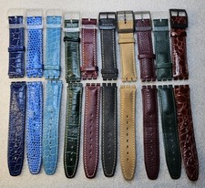 🇨🇭 Lotto Swatch cinturini PELLE COLORATA 10 CINTURINI 