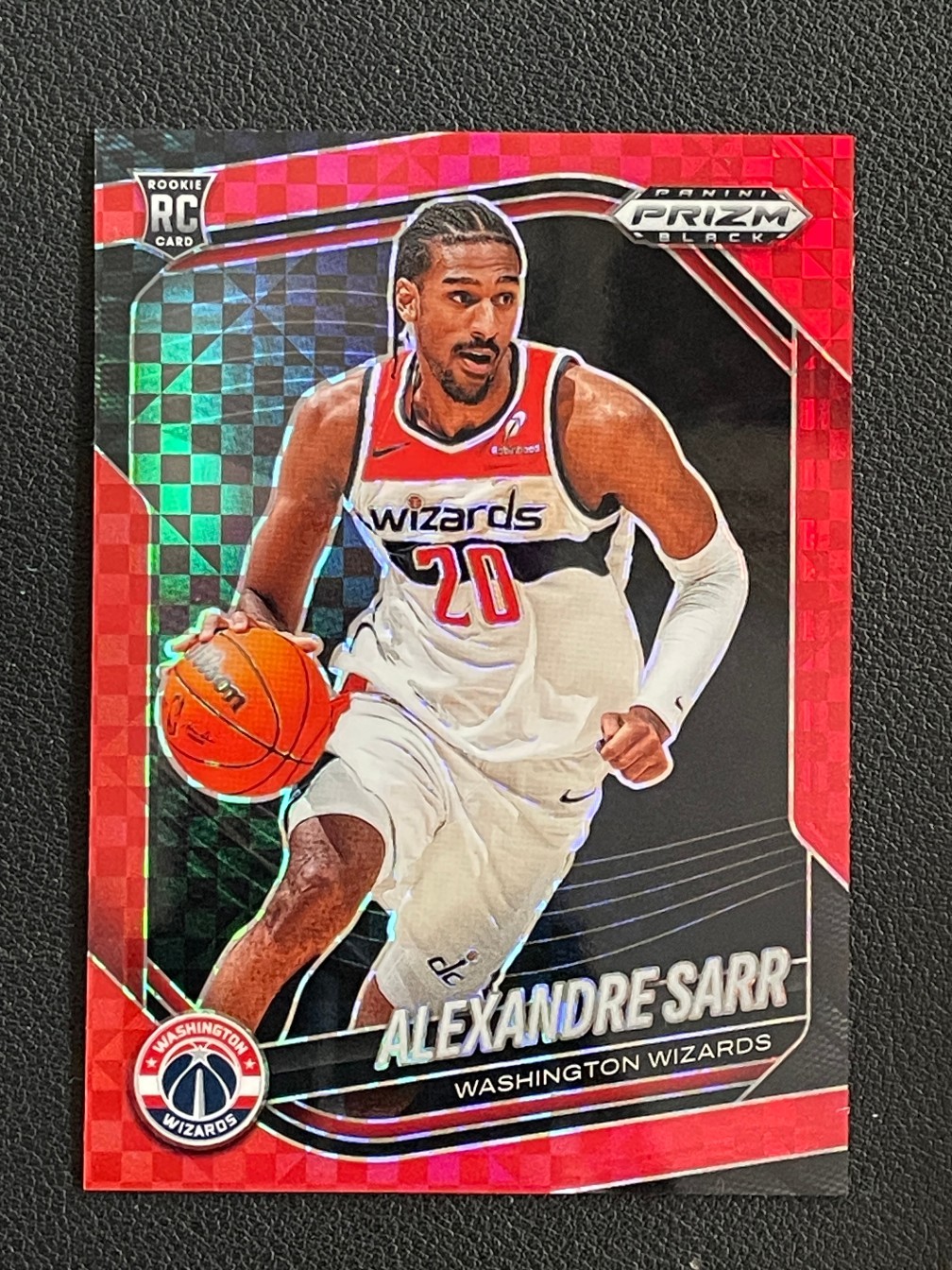 Alexandre Sarr 2024-25 Panini Prizm Black Red Power Prizm 24/75 RC #46