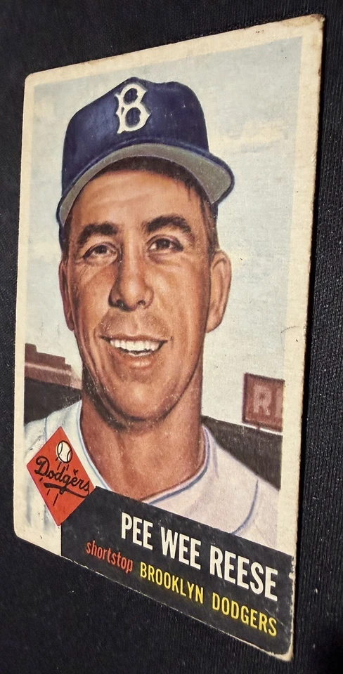Pee Wee Reese 1953 Topps No76 Brooklyn Dodgers - Изображение 2 из 4