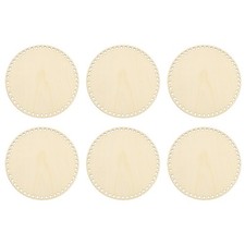 6Pcs 8" Diameter Crochet Basket Bottom Round Blank Wooden Base