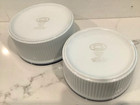 2 DANSK BISTRO WHITE W/ NAVY BLUE RIMS ROUND SERVING BOWLS 7" and 8" — photo 4