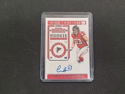 2019 Panini Contenders Rookie Ticket Auto Chris Lindstrom Falcons