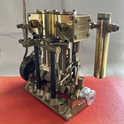 SAITO モデル スチーム エンジン T2DR & ボイラー B2E セット SAITO Model Steam Engine T2DR /Boiler B2E Set Brass w/ Pressure