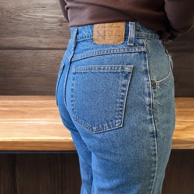 Vintage EDDIE BAUER 90s Mom Jeans Women's 12P Pleat Front High Rise Tapered