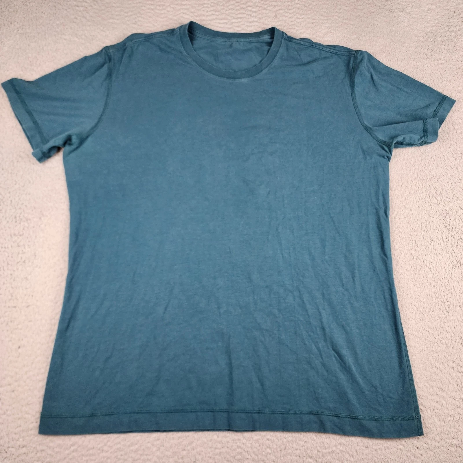Lululemon Shirt Mens 2XL Blue Tech Short Sleeve Performance Athleisure