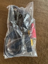 Mini USB to 3 AV Cable, Camera Video Audio Cable for TV Compatible with IXUS